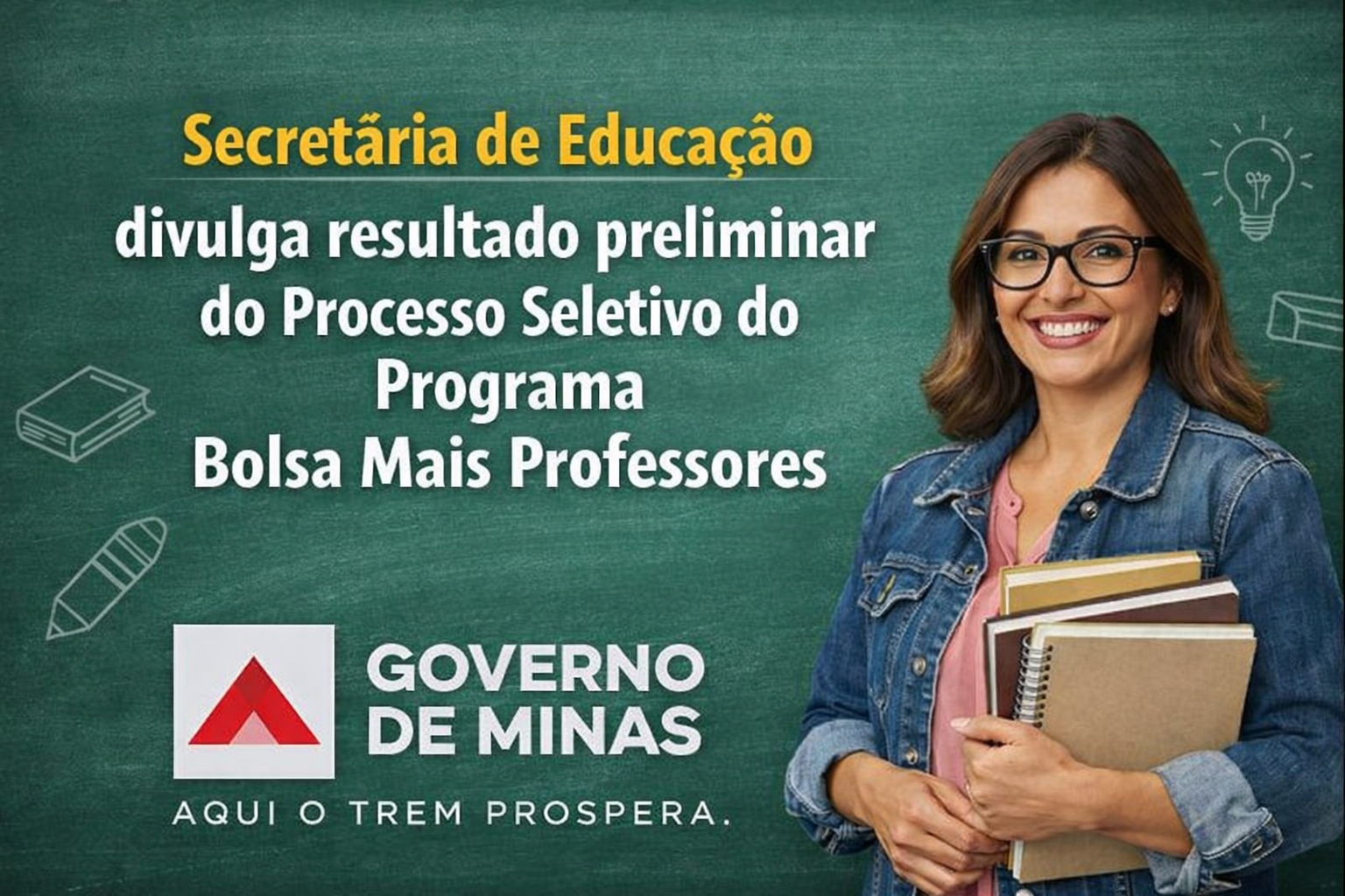 Secretária de Educação divulga resultado preliminar do Processo Seletivo do Programa Bolsa Mais Professores