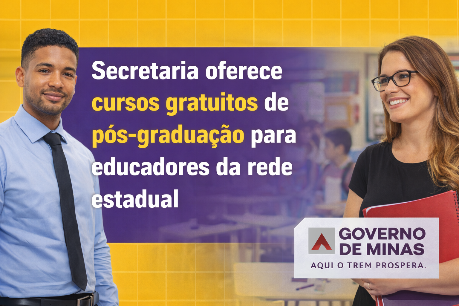 Secretaria oferece cursos gratuitos de pós-graduação para educadores da rede estadual