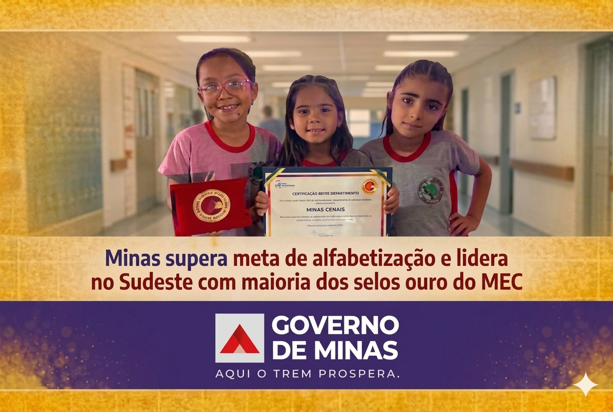 Minas supera meta de alfabetização e lidera no Sudeste com maioria dos selos ouro do MEC