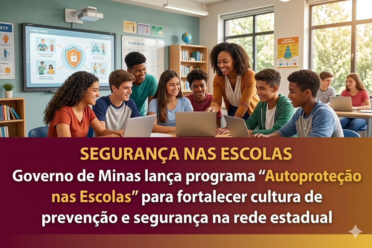 Governo de Minas lança programa Autoproteção nas Escolas para fortalecer cultura de prevenção e segurança na rede estadual