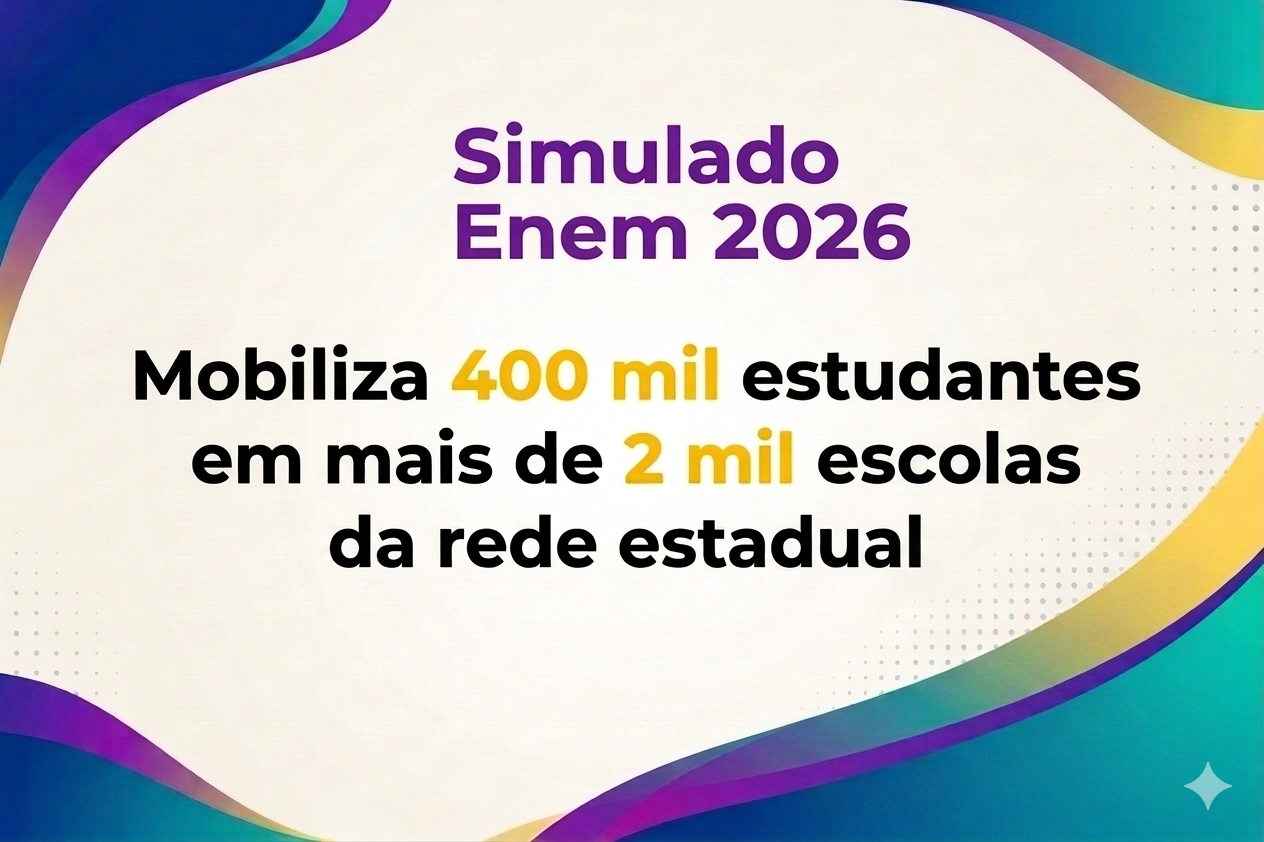 Simulado Enem 2026 mobiliza 400 mil estudantes em mais de 2 mil escolas da rede estadual