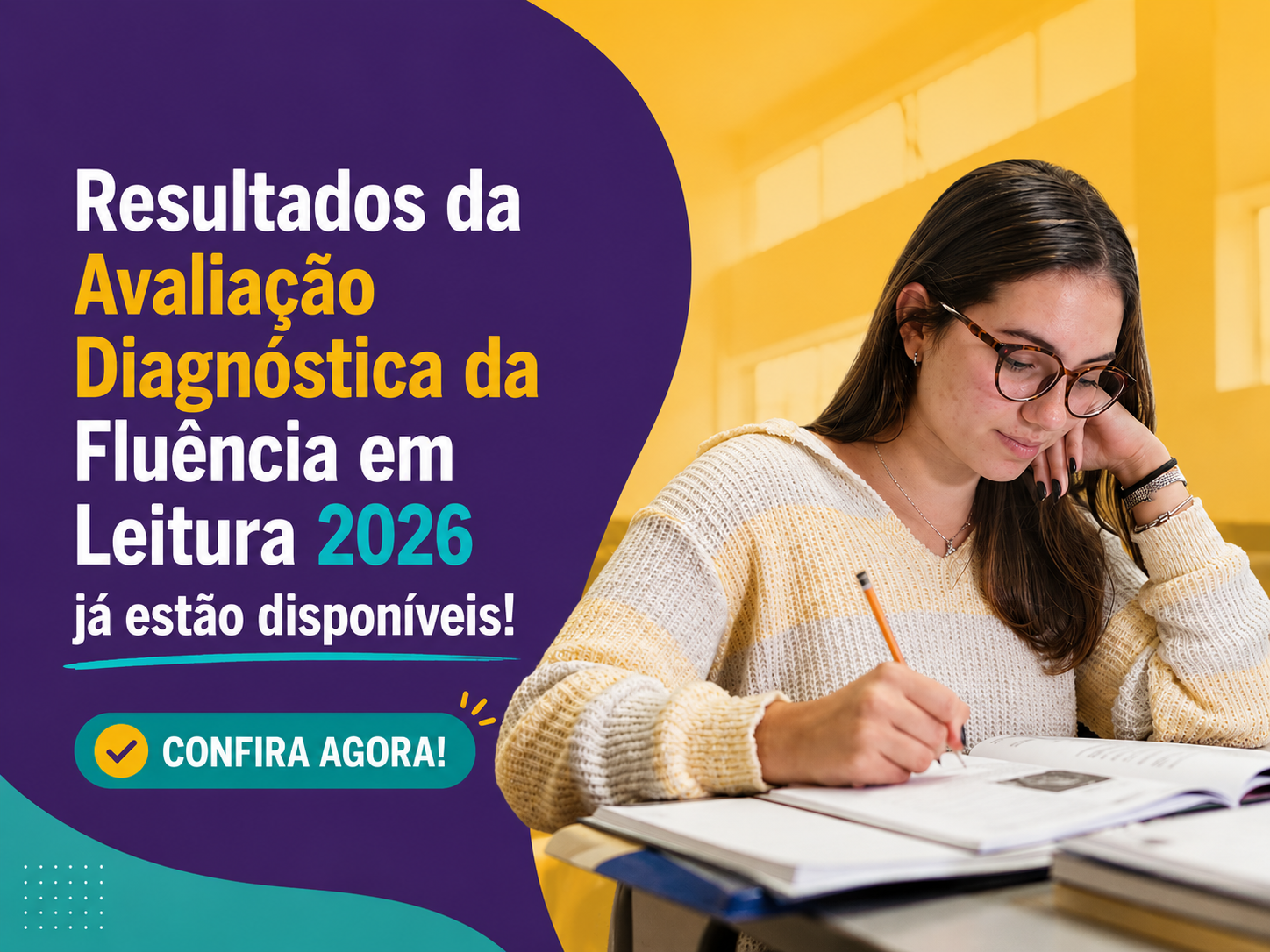 Resultados da Avaliação Diagnóstica da Fluência em Leitura 2026 já estão disponíveis
