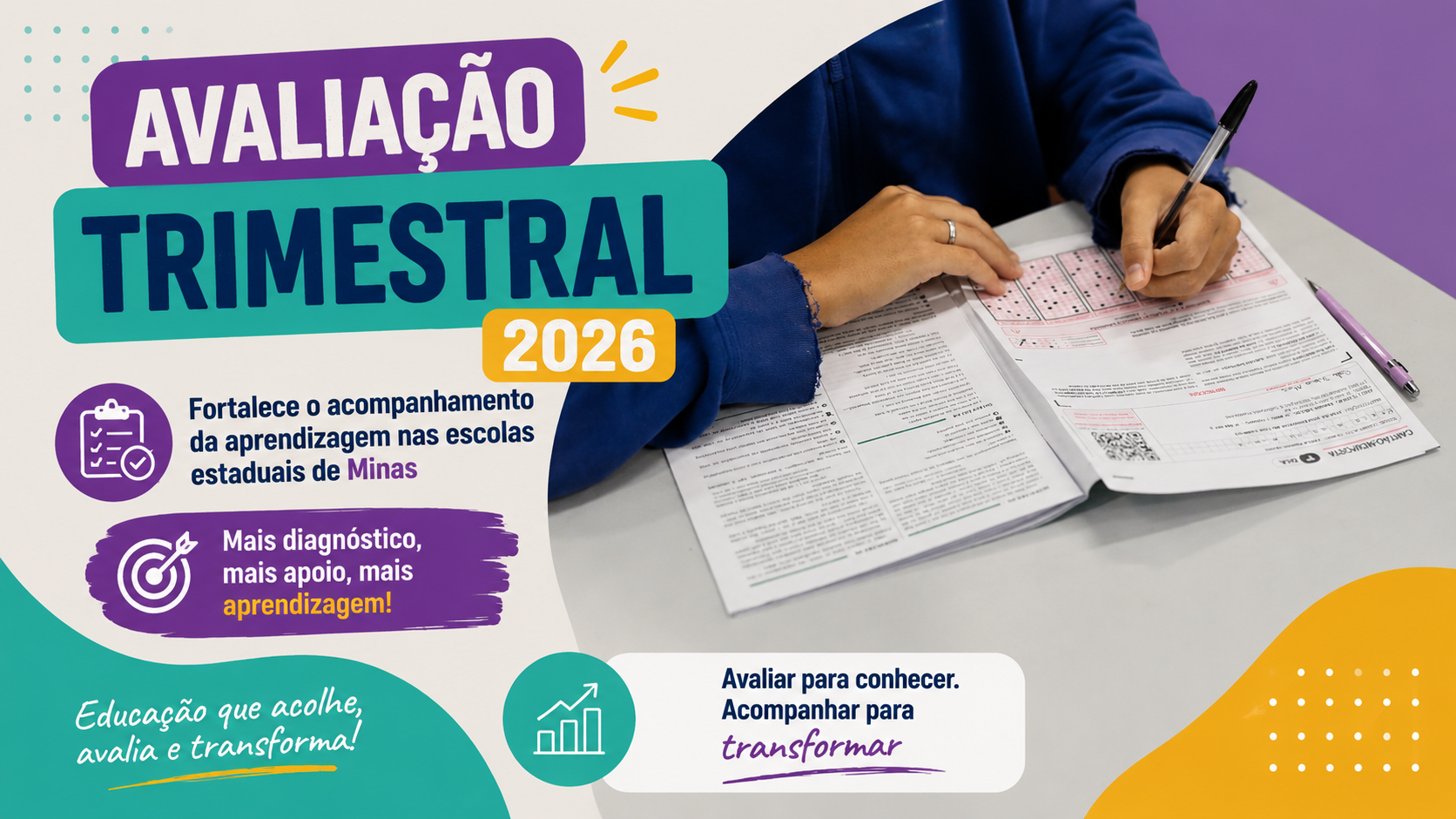 Avaliação Trimestral 2026 fortalece acompanhamento da aprendizagem nas escolas estaduais de Minas