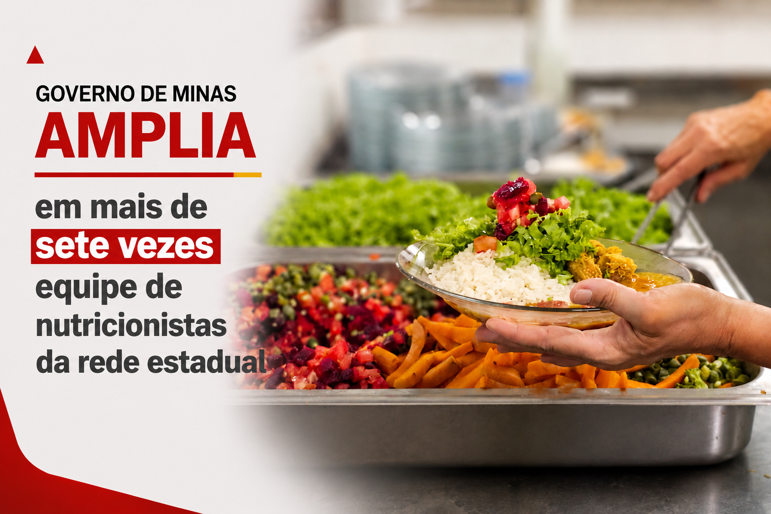 Governo de Minas amplia em mais de sete vezes equipe de nutricionistas da rede estadual