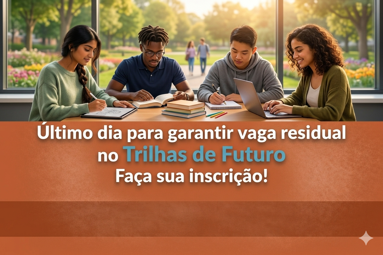 Último dia para garantir vaga residual no Trilhas de Futuro 