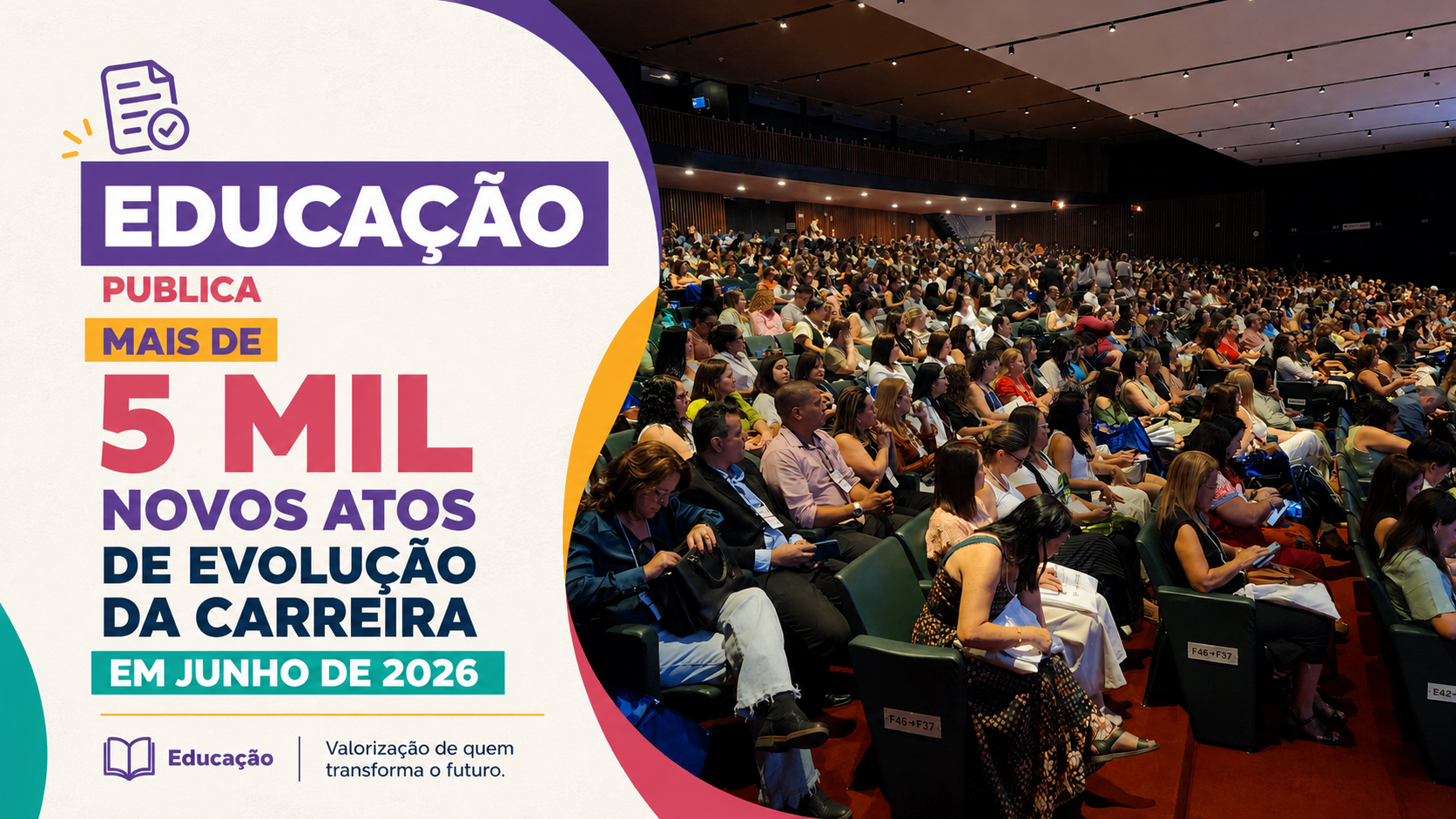 Educação publica mais de 5 mil novos atos de evolução da carreira em junho de 2026