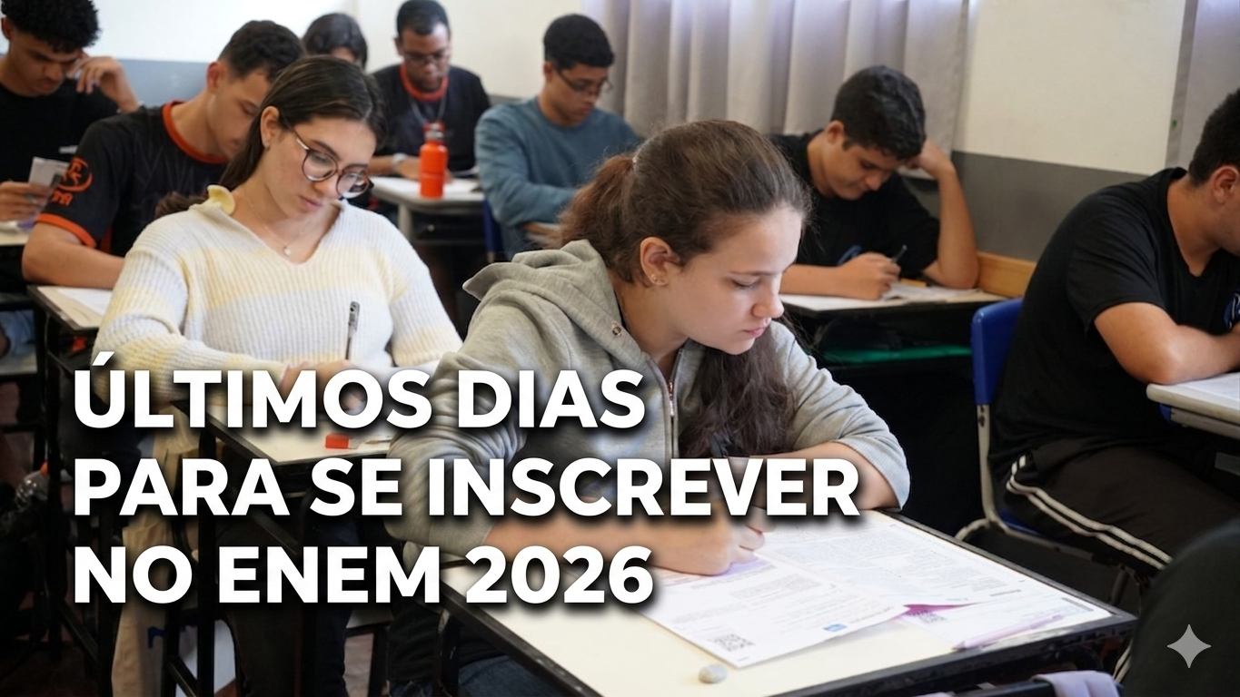 Últimos dias para se inscrever no Enem 2026