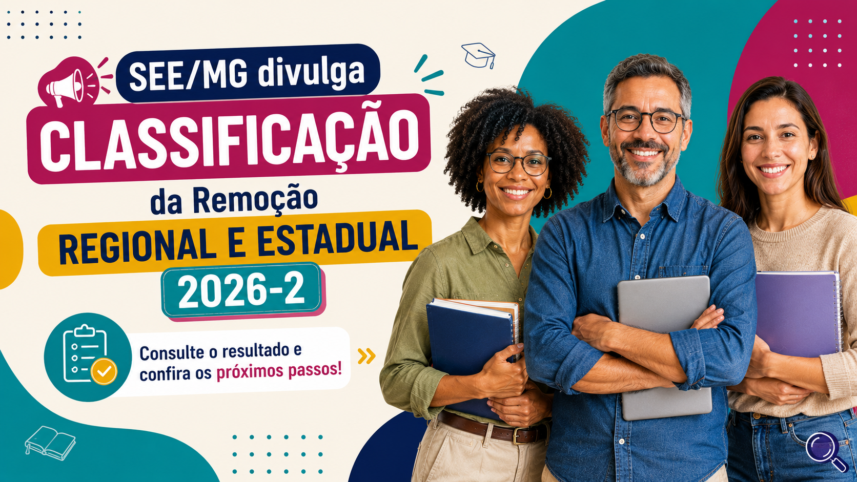 SEE/MG divulga classificação da Remoção Regional e Estadual 2026-2 