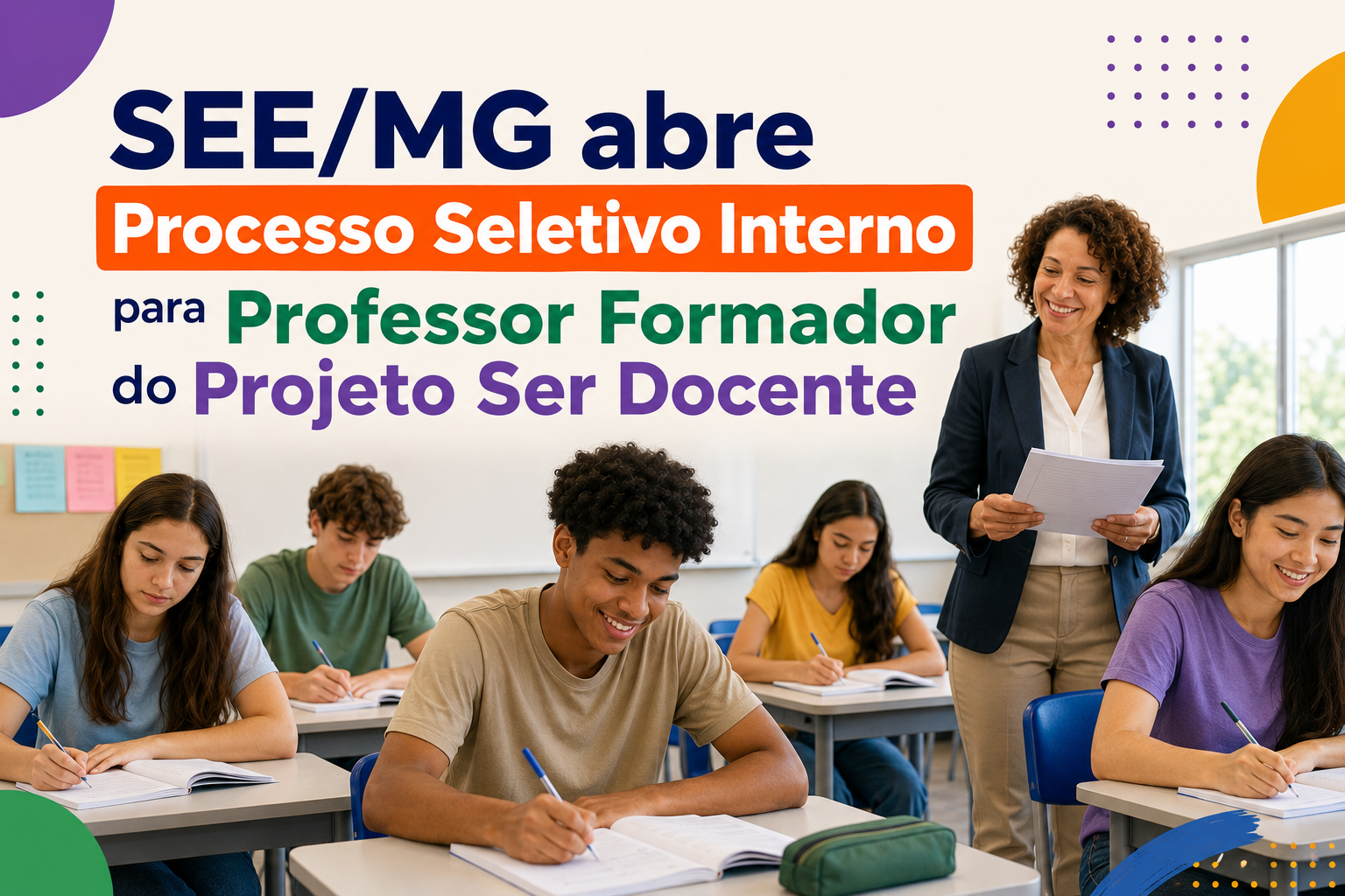 SEE/MG abre Processo Seletivo Interno para Professor Formador do Projeto Ser Docente